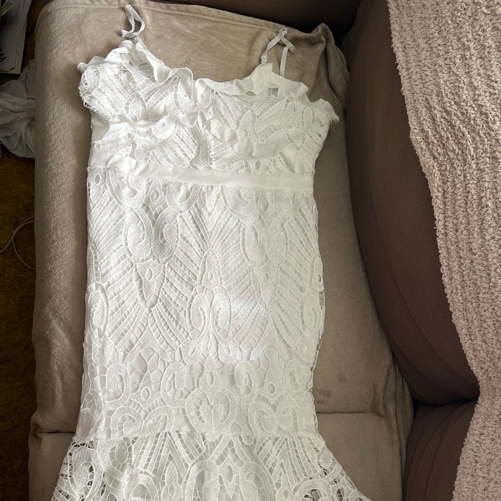 Never been worn lace white dress